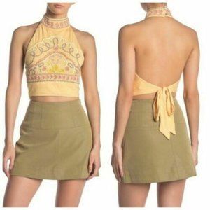 Free People GOA Embroidered Tank Nectar L (12-14)